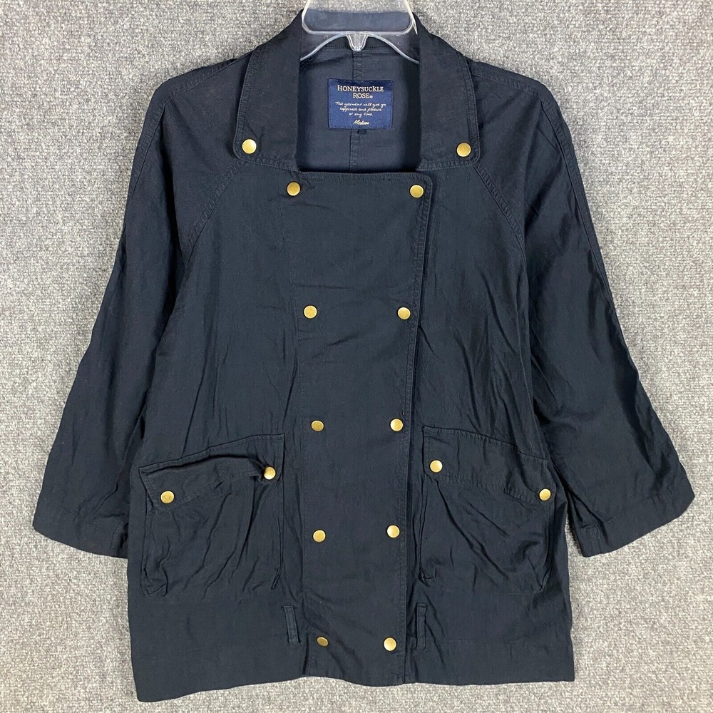 Honeysuckle Rose Jacket Women's Medium Military Navy‎ Blue Adults M